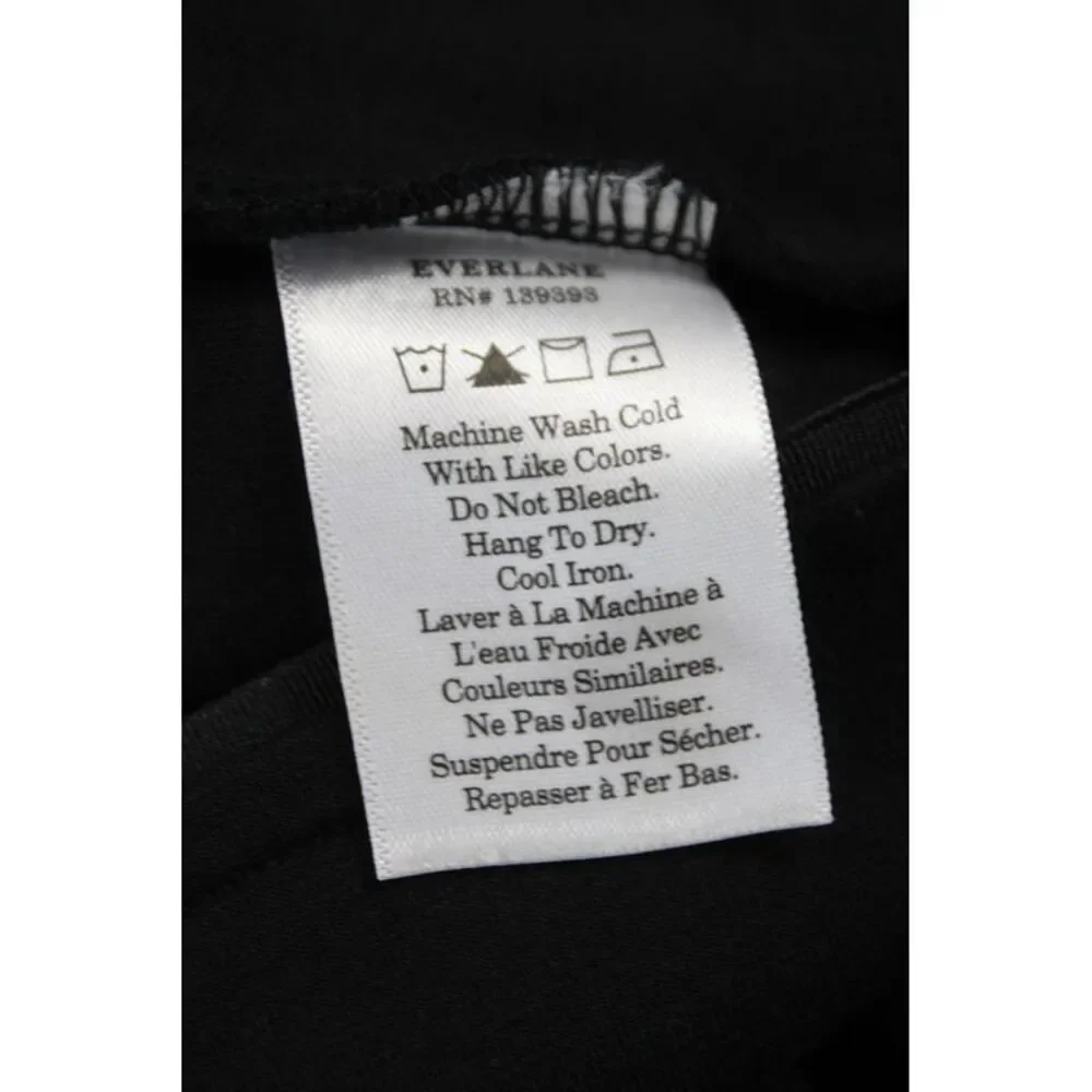 Everlane Womens Maxi Skirt Black Cotton Solid Zip Classic Size S